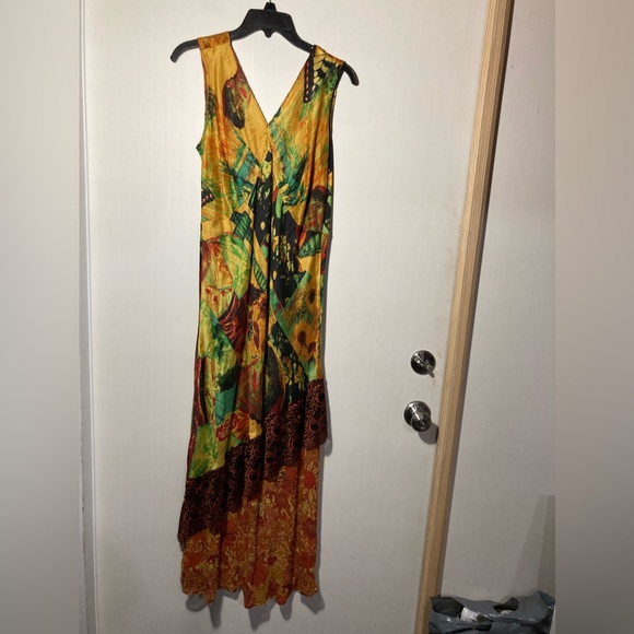 URU Stunning Silk Sleeveless Cocktail Dress Asymmetrical Tier URU Small/Medium - Picture 2 of 16